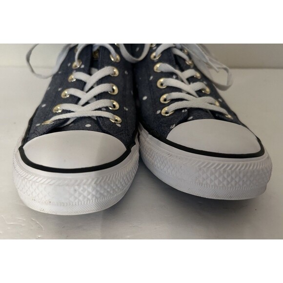 Converse Chuck Taylor Low Polka Dot Blue Womens 10 - Picture 3 of 6